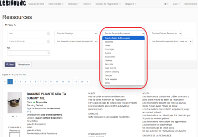 Disponibilité matériel